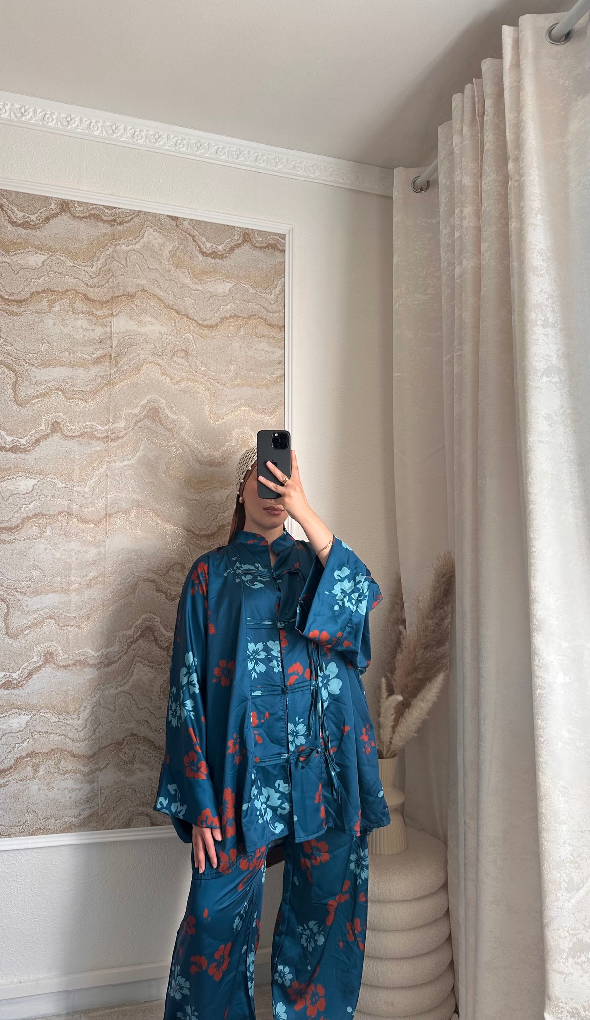 Ensemble pantalon satinée
