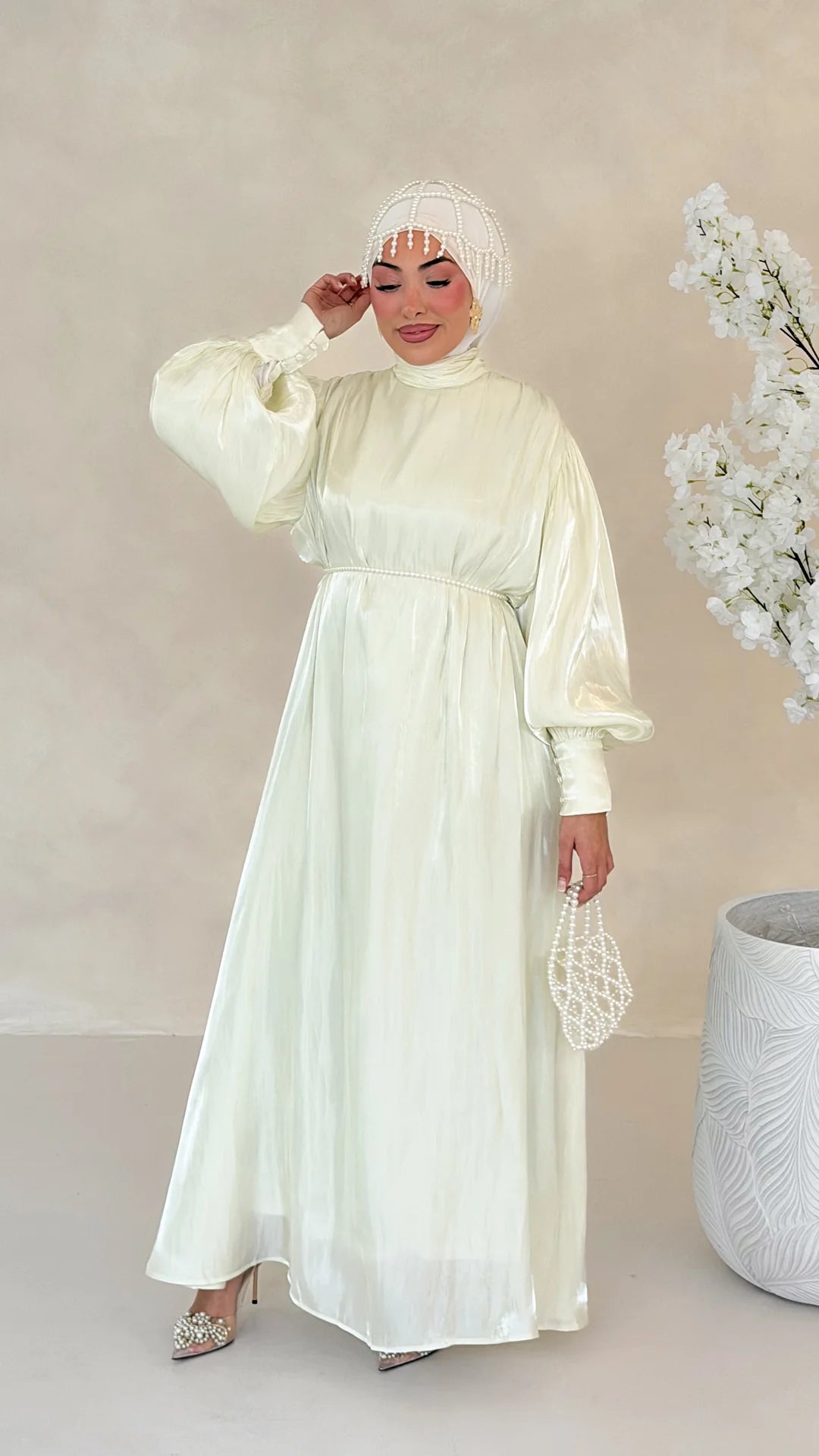Robe satinée