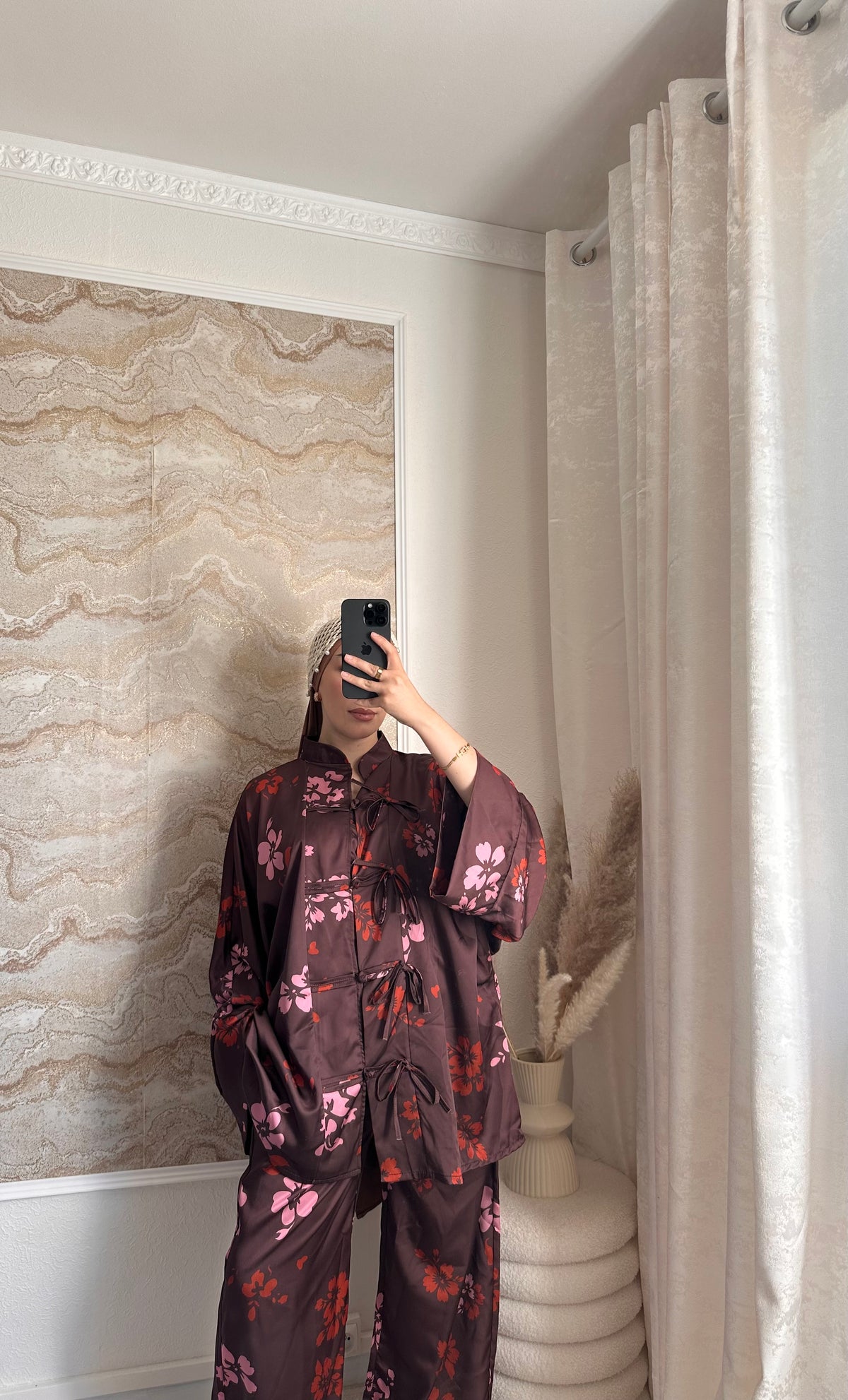 Ensemble pantalon satinée