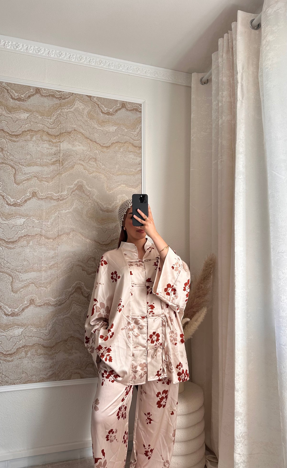 Ensemble pantalon satinée