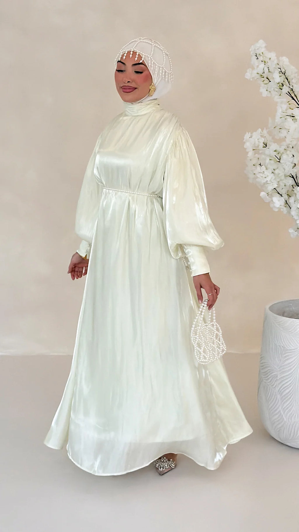 Robe satinée